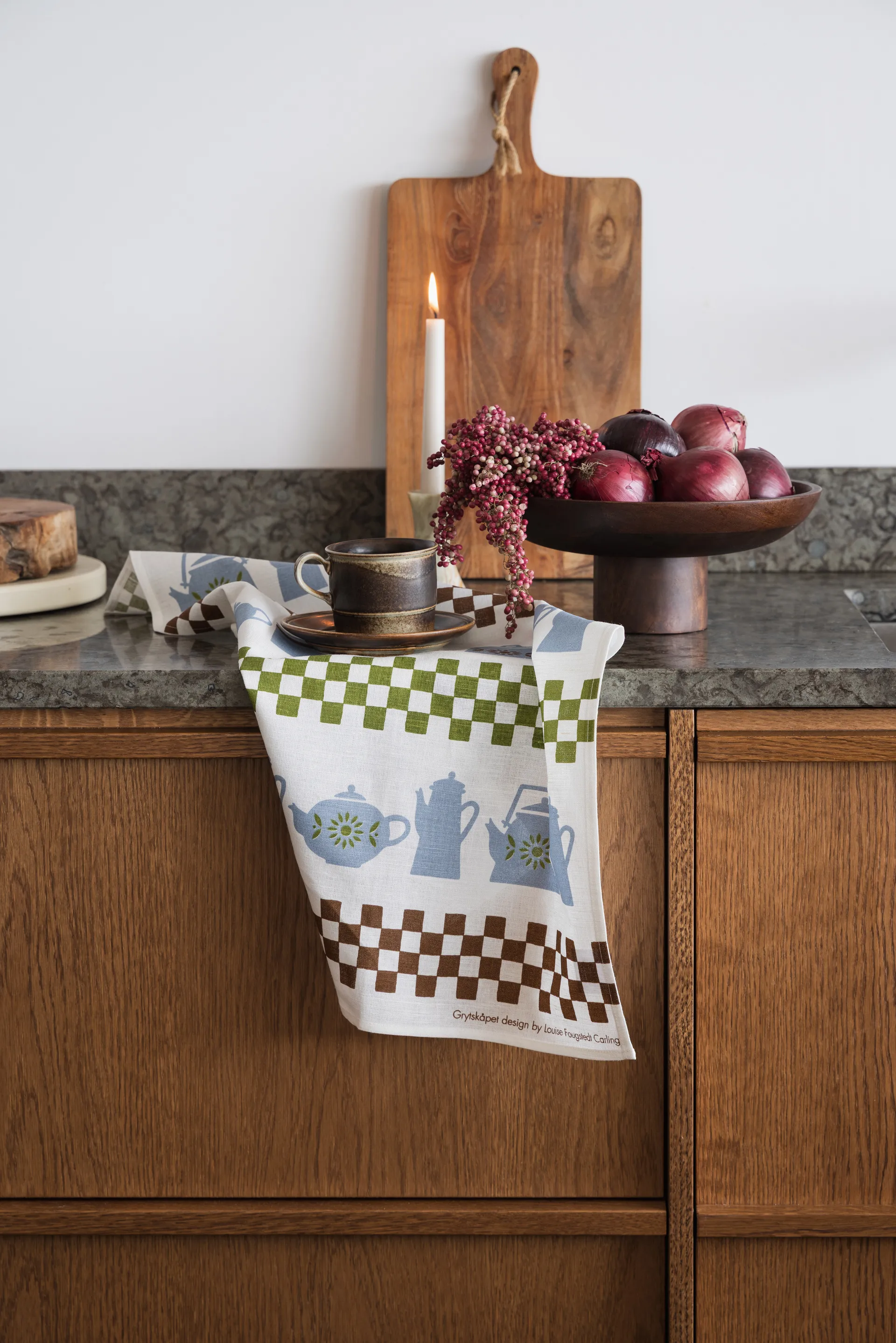 Grytskåpet πετσέτα κουζίνας 47x70 εκ., Multi-μπλε-πράσινο Almedahls