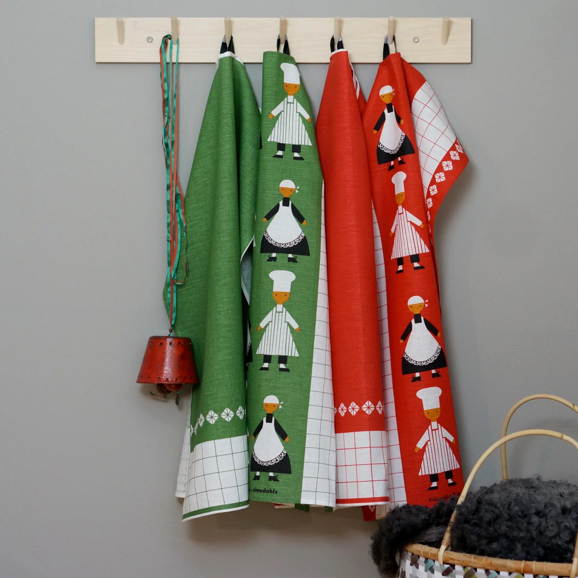 Πετσέτα κουζίνας, Kökspolka, πράσινο Almedahls