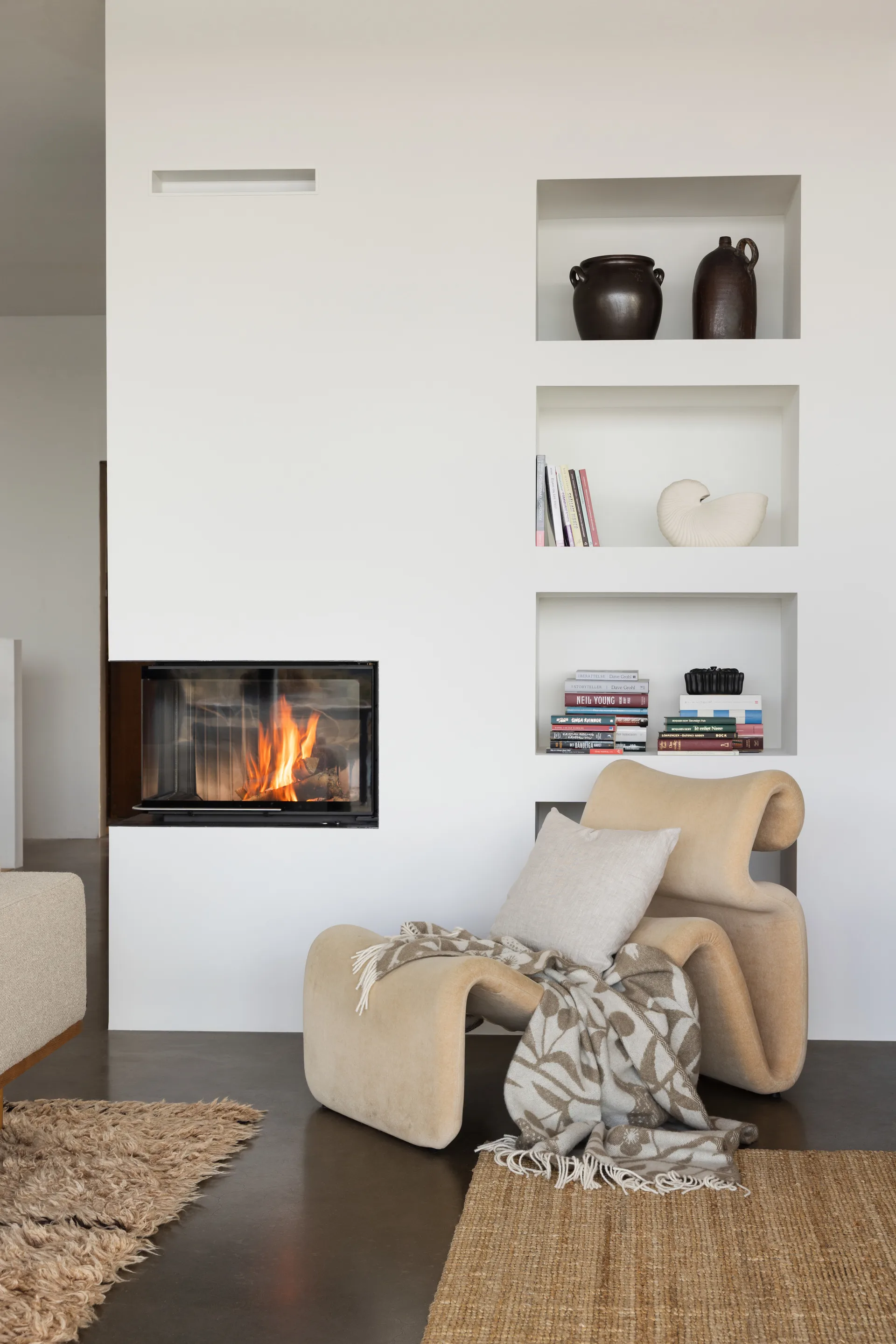 Körsbärsträdgården ριχτάρι 130x170 εκ., Καφέ-offwhite Almedahls