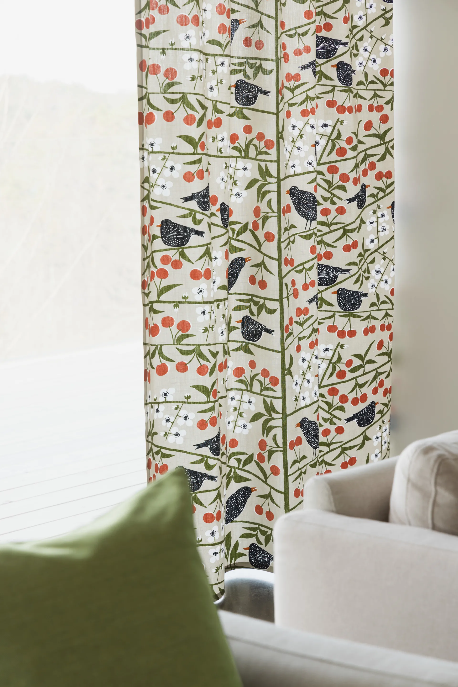 Körsbärsträdgården ύφασμα, Μπεζ Almedahls