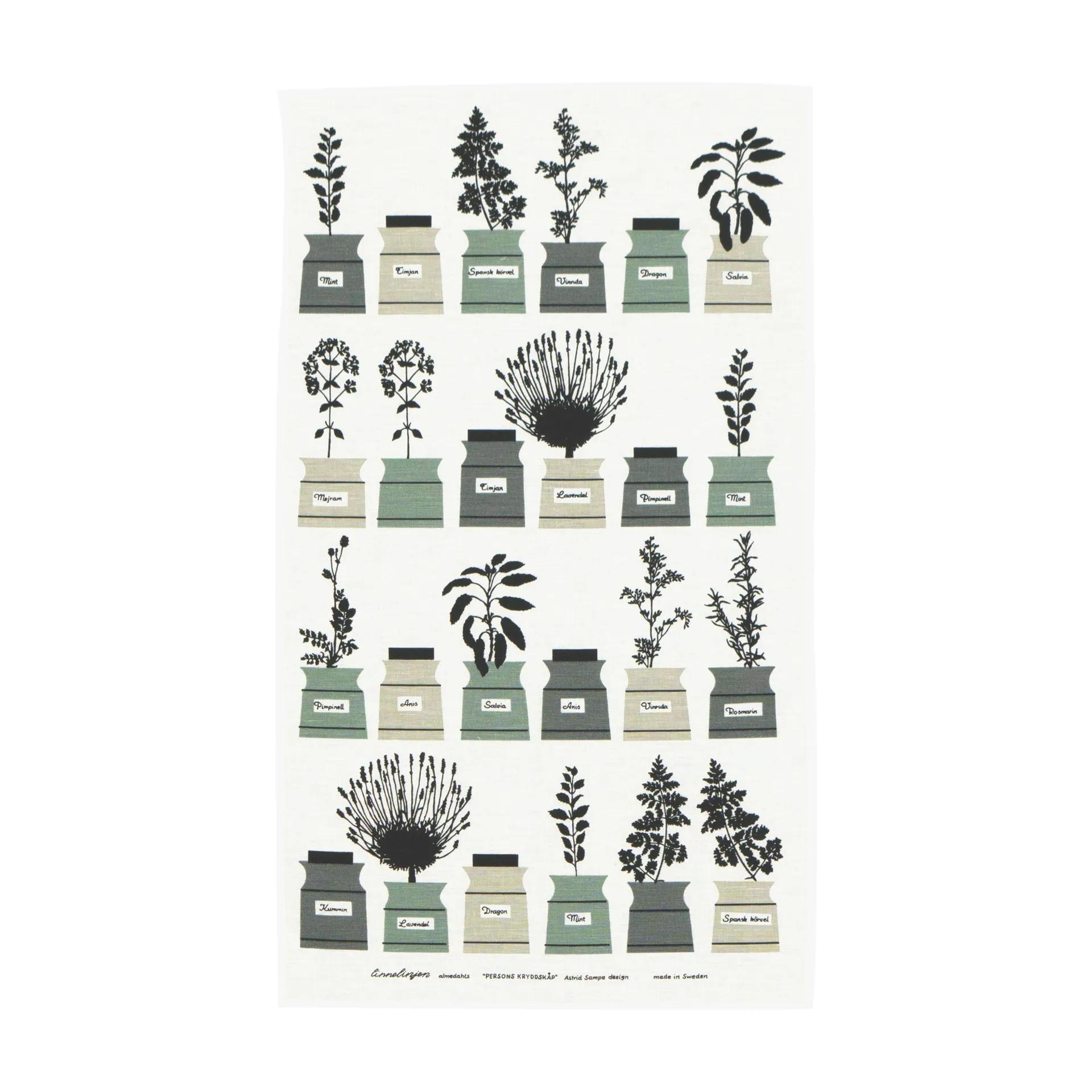 Perssons kryddcabinet πετσέτα κουζίνας, γκρι Almedahls