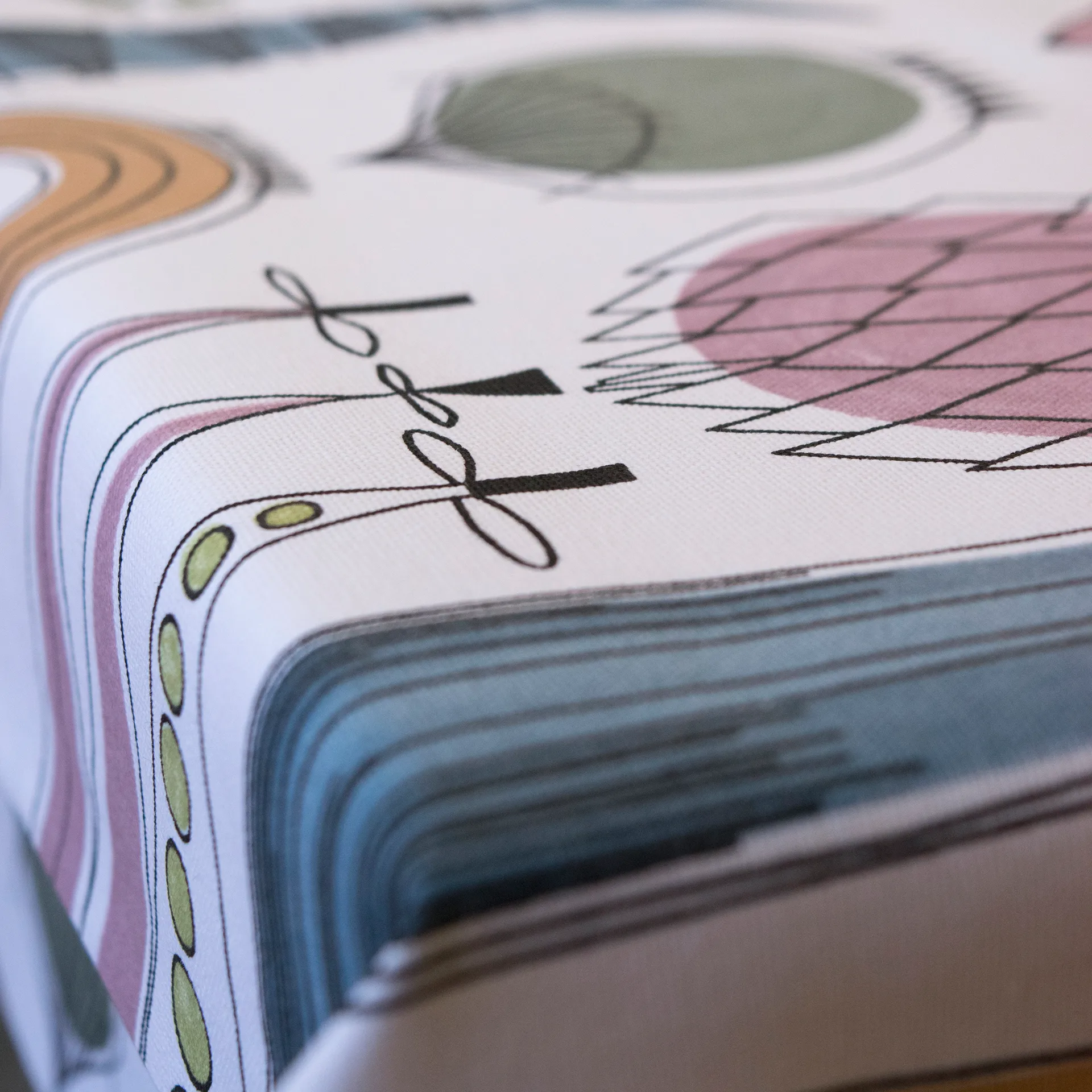 Picknick μουσαμάς, μπλε-ροζ Almedahls