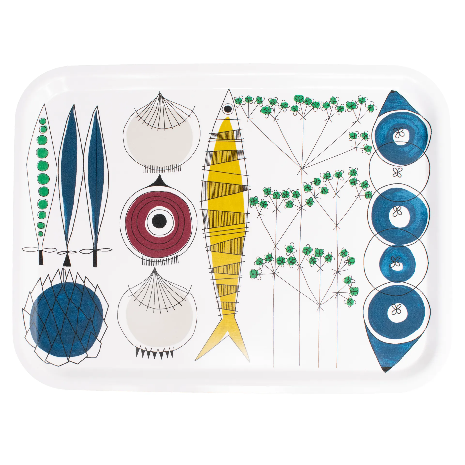 Picknick δίσκος 20x27 cm, μπλε-πολύχρωμο Almedahls