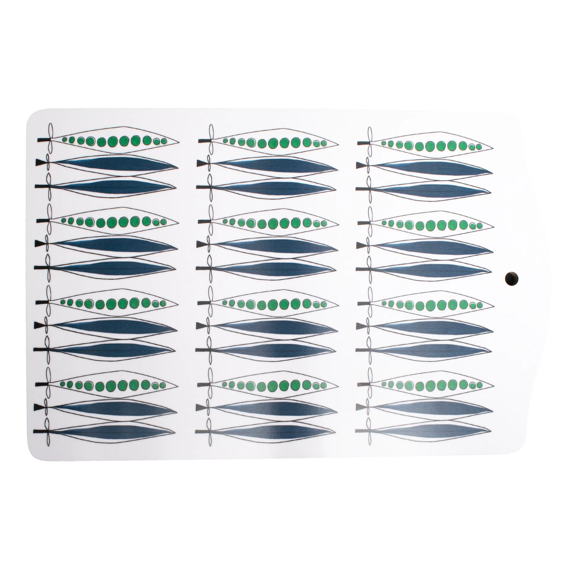 Picknick πιατέλα σερβιρίσματος ανοιχτό πράσινο 20x30 εκ., μπλε-πολύχρωμο Almedahls