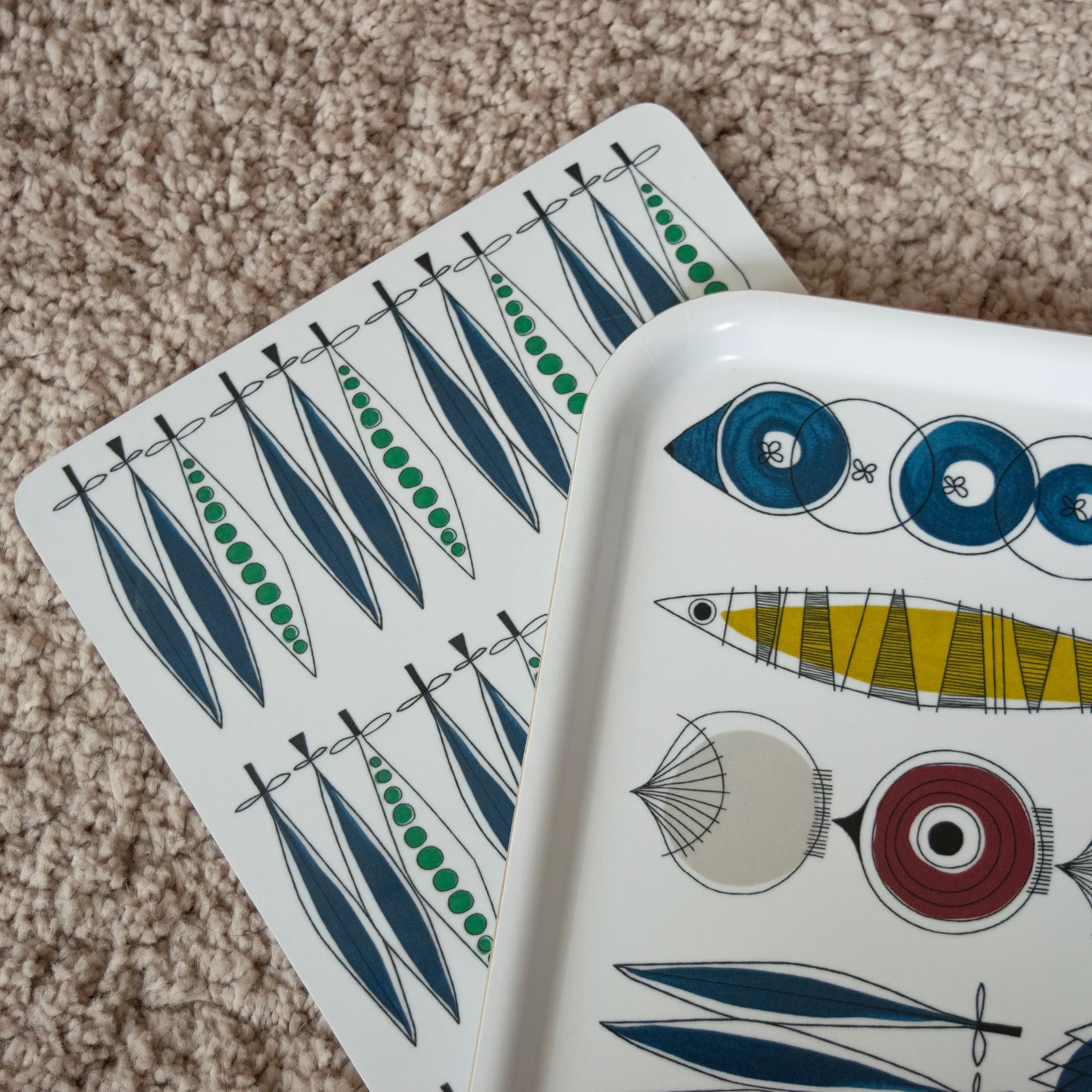 Picknick πιατέλα σερβιρίσματος ανοιχτό πράσινο 20x30 εκ., μπλε-πολύχρωμο Almedahls