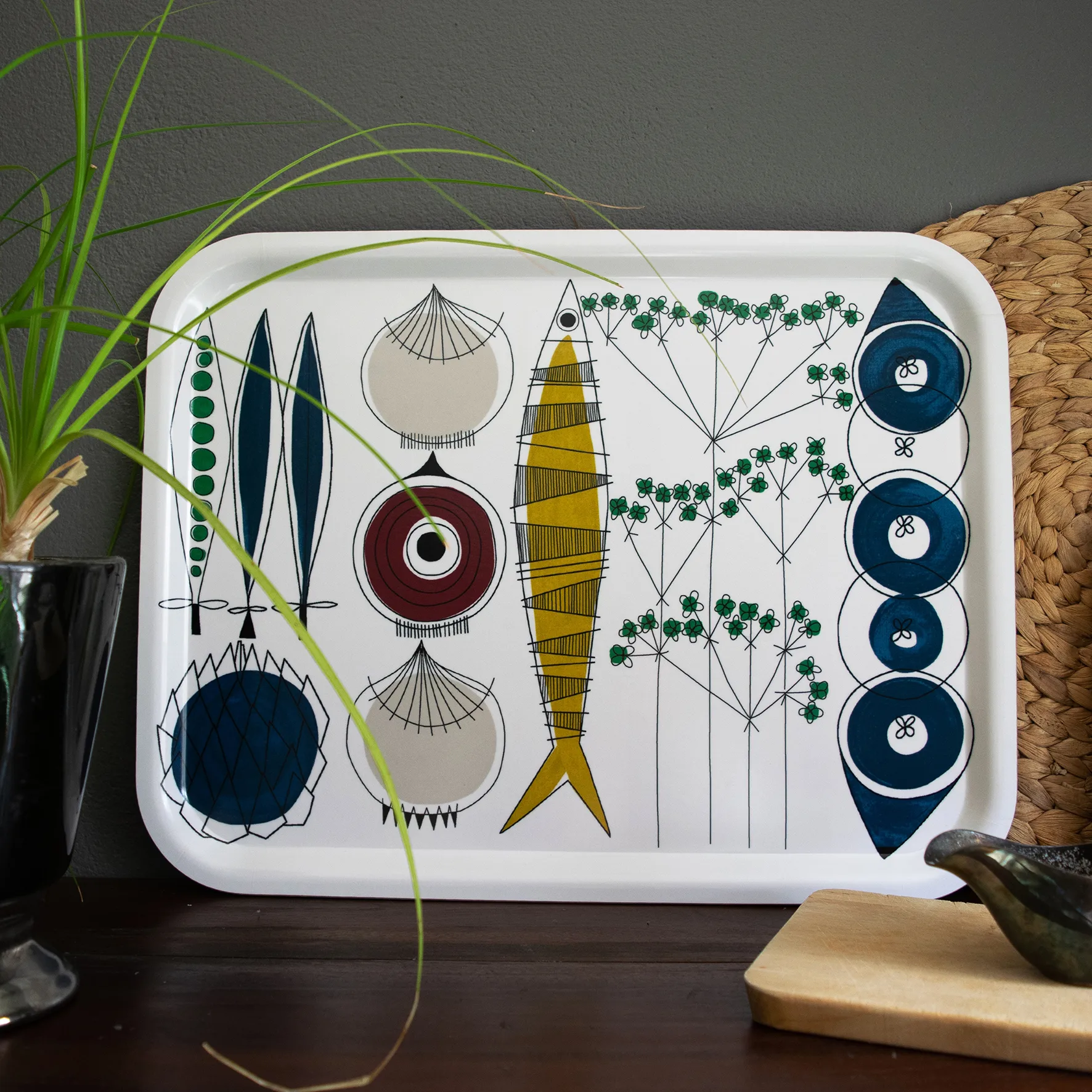 Picknick δίσκος 33x43 cm, μπλε-πολύχρωμο Almedahls