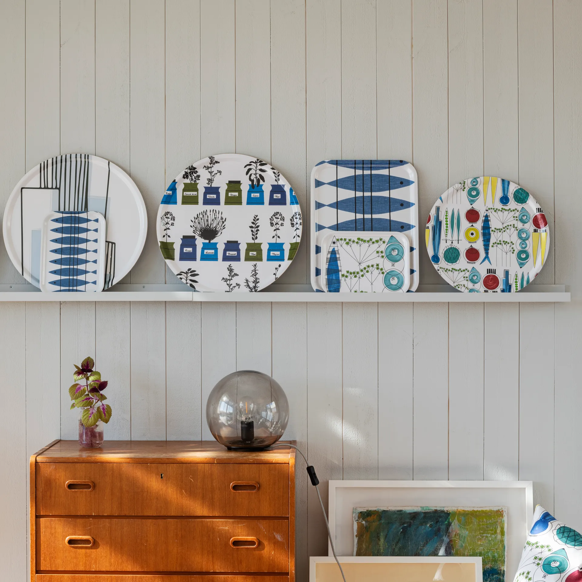 Picknick στρογγυλός δίσκος Ø38 cm, Πολύχρωμο Almedahls