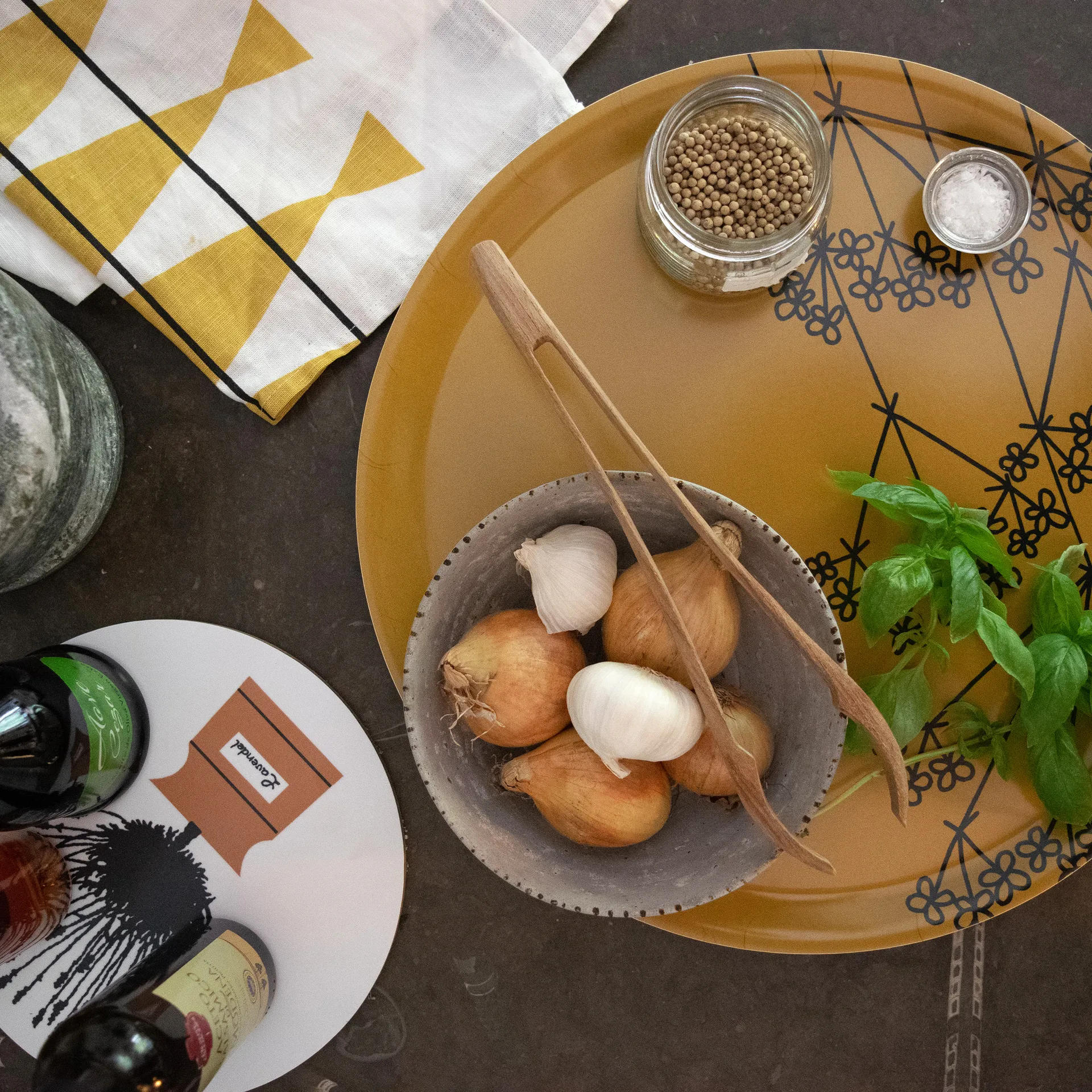 Picknick Elements δίσκος άνηθος Ø38, ώχρα Almedahls