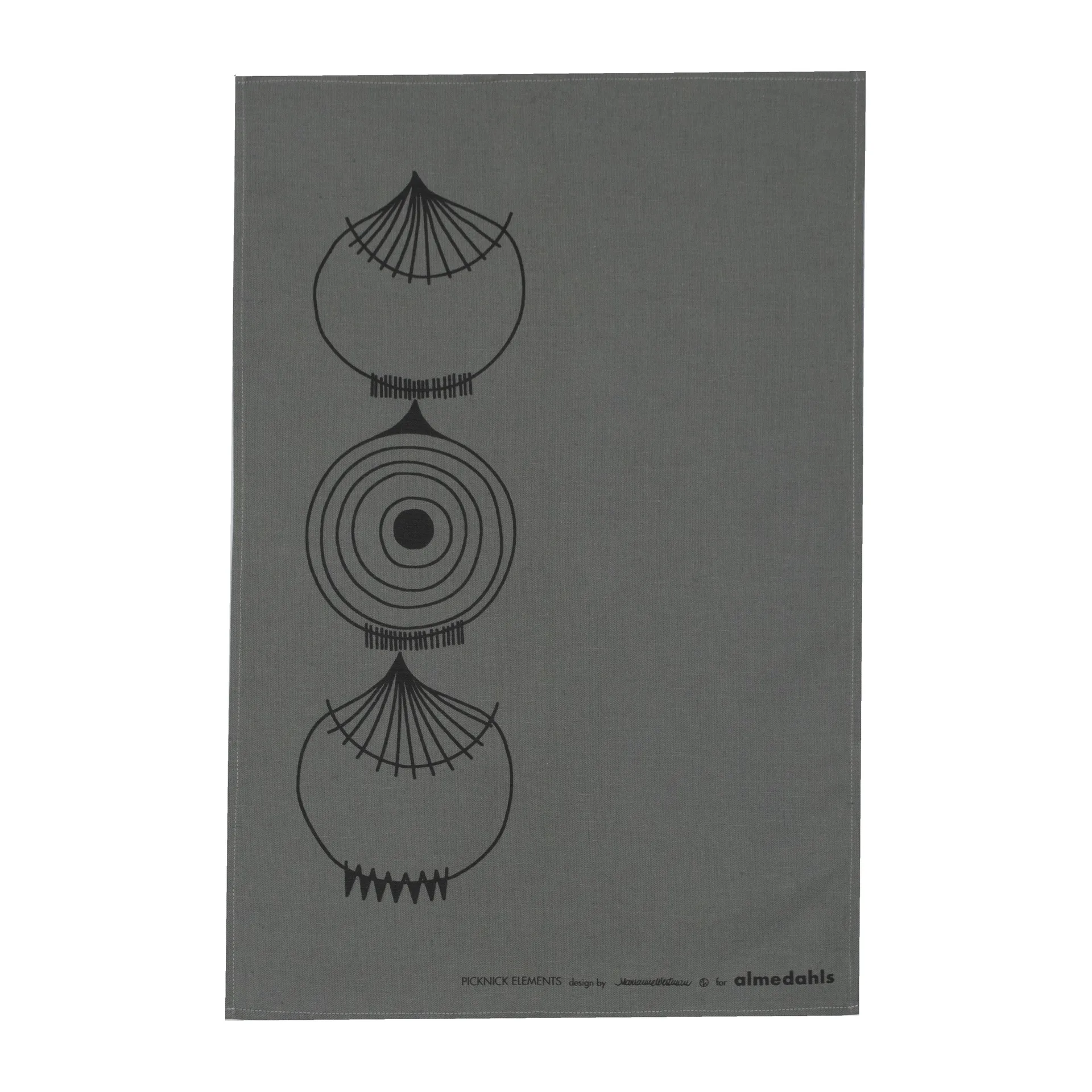 Picknick Elements πετσέτα κουζίνας 47x70 cm, γκρι Almedahls