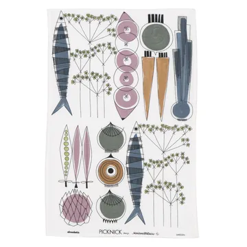 Picknick πετσέτα κουζίνας - μπλε/ροζ - Almedahls