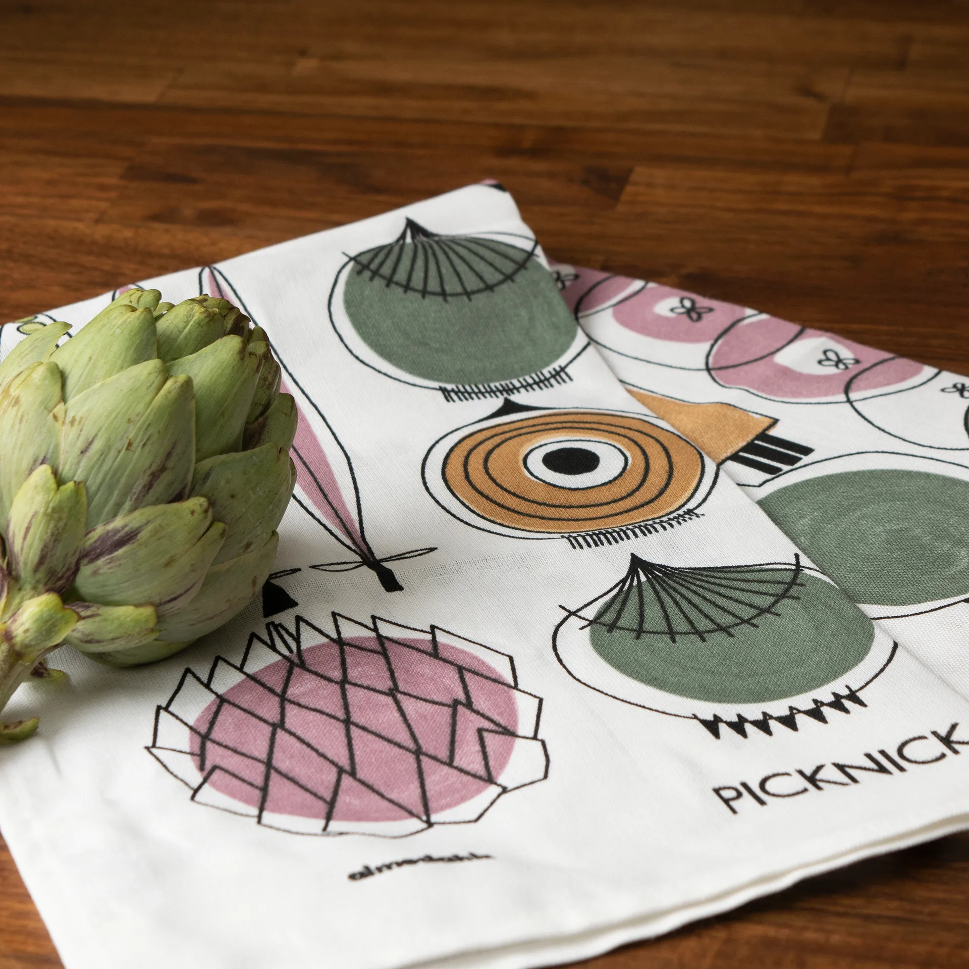 Picknick πετσέτα κουζίνας, μπλε/ροζ Almedahls