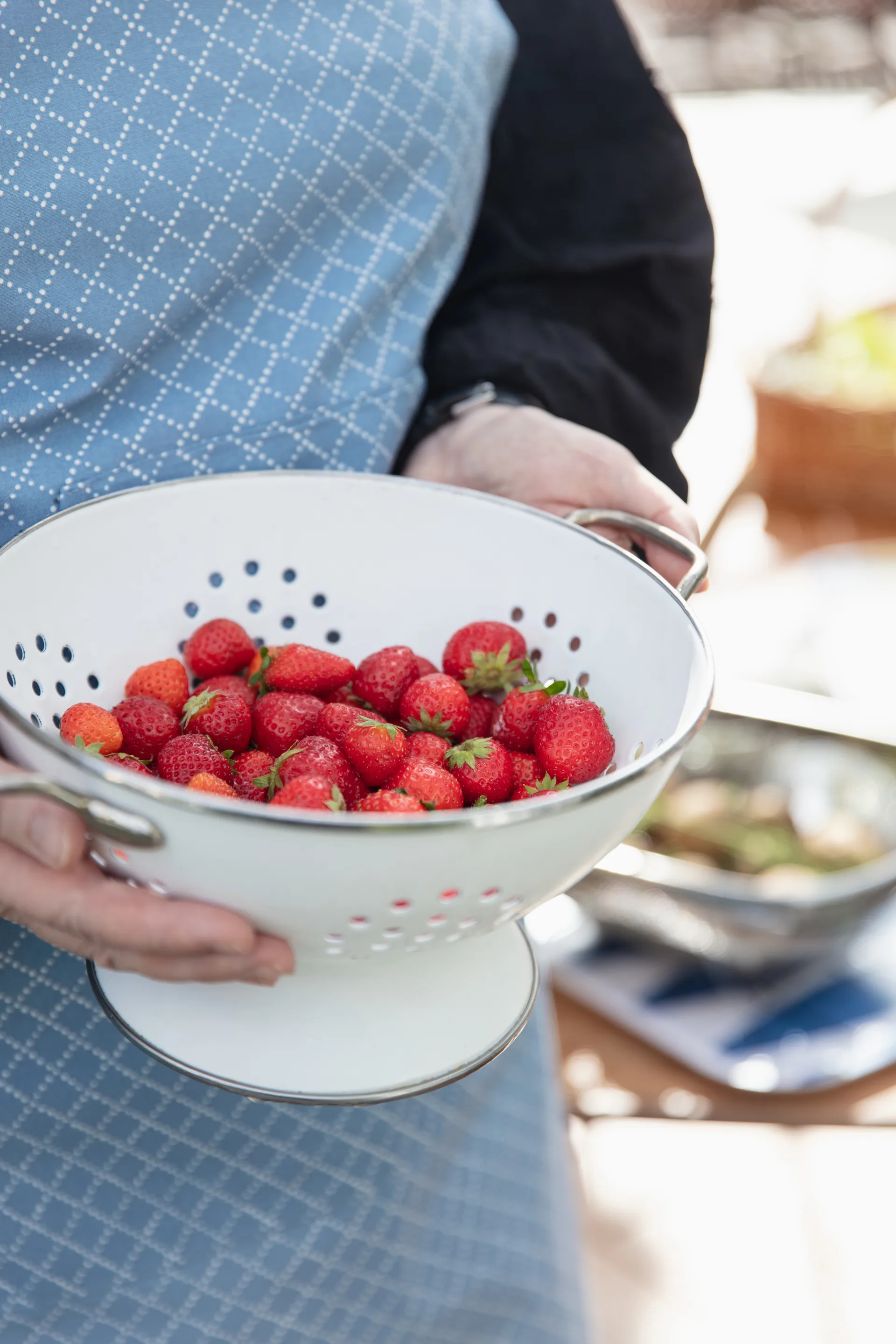 Prickruta ποδιά, Μπλε Almedahls