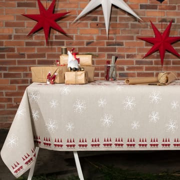 Ύφασμα γιορτινής ξωτικά μεγάλες φιγούρες Santa - Μπεζ - Almedahls