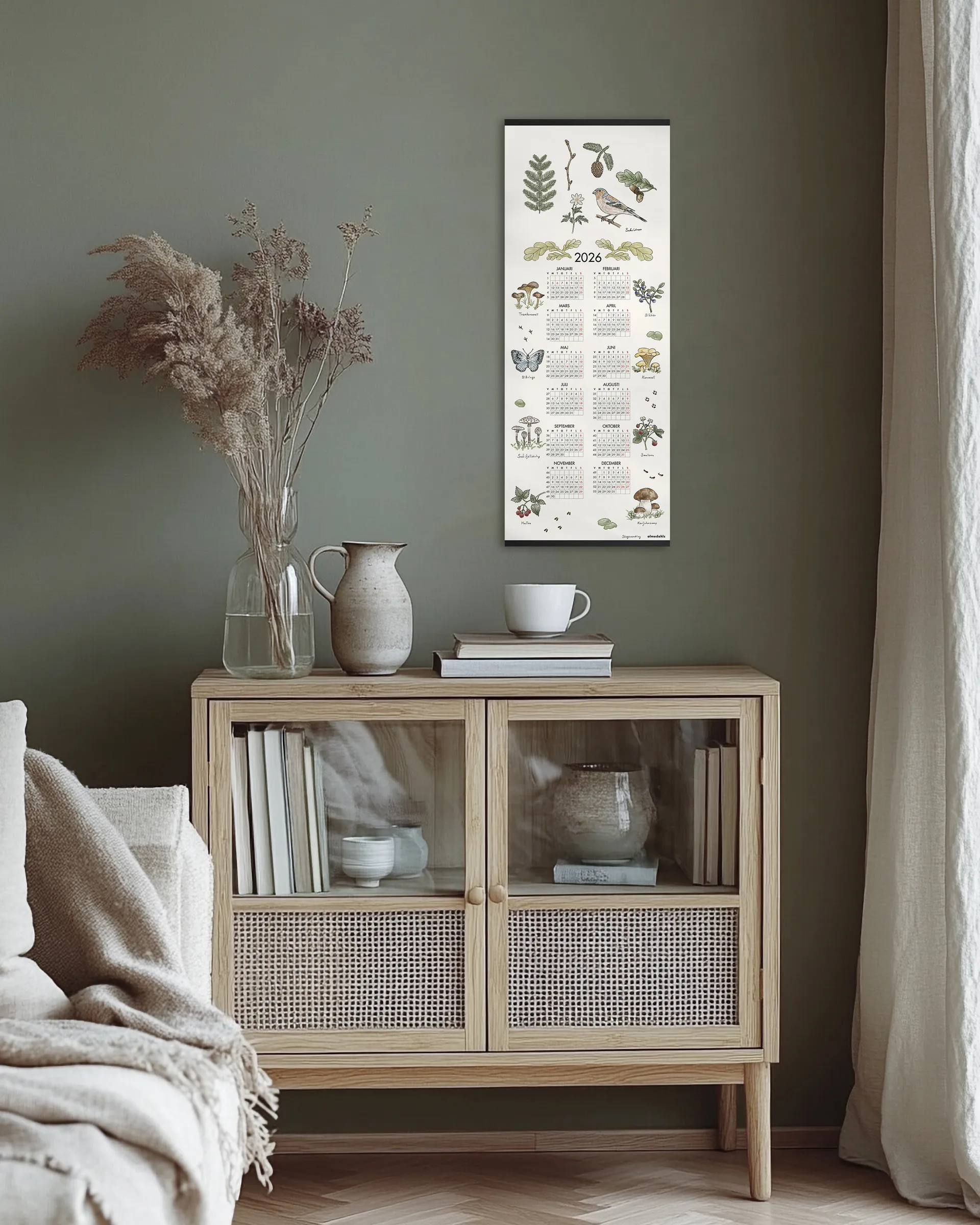 Skogsvandring ημερολόγιο 2026, 35x90 εκ. Almedahls