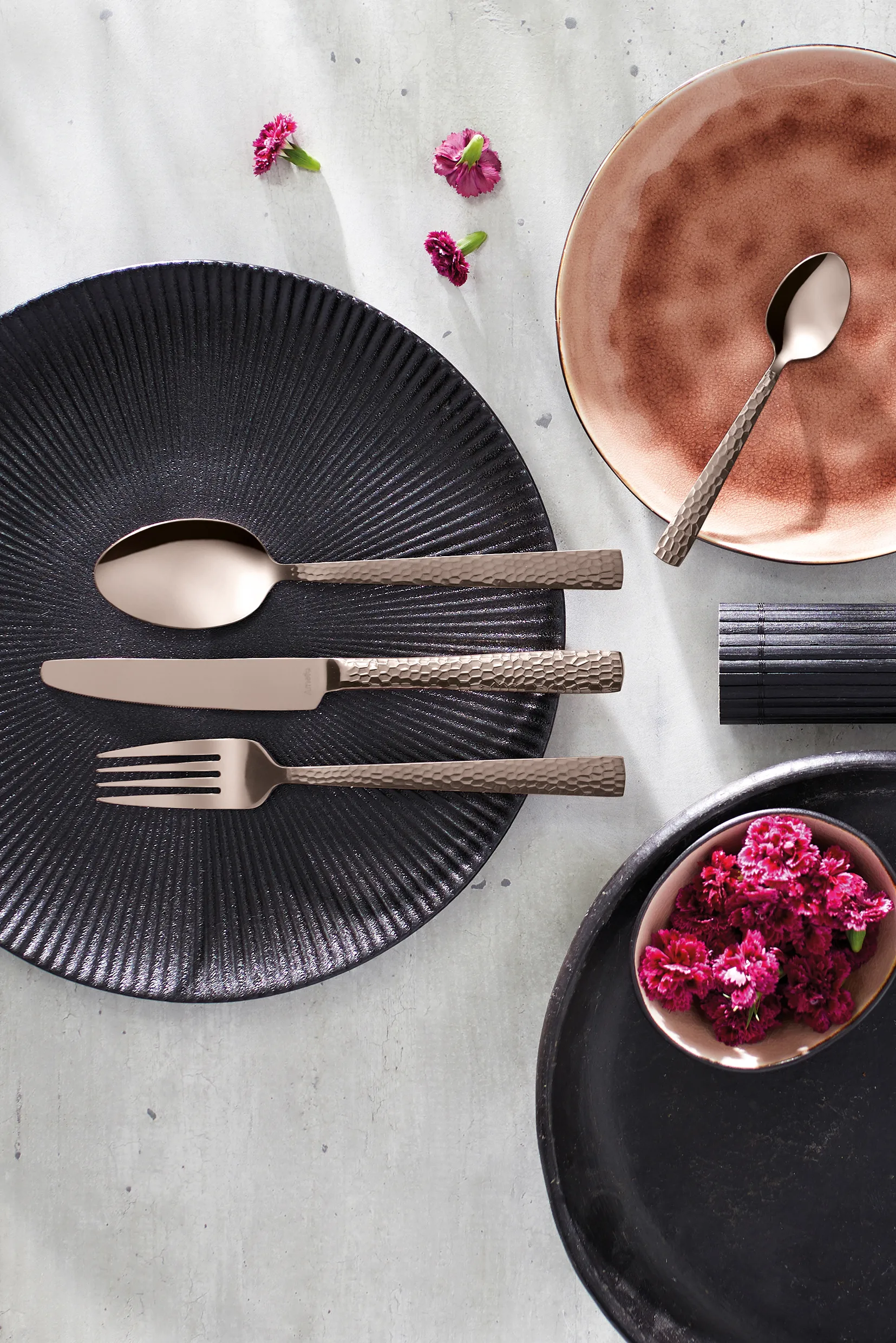 Felicity σετ μαχαιροπίρουνων, 24 τεμαχίων, Rosé champagne Amefa