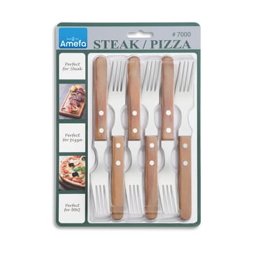 Pizza πιρούνια για γκριλ, σετ 6 τεμαχίων - Βελανιδιά - Amefa