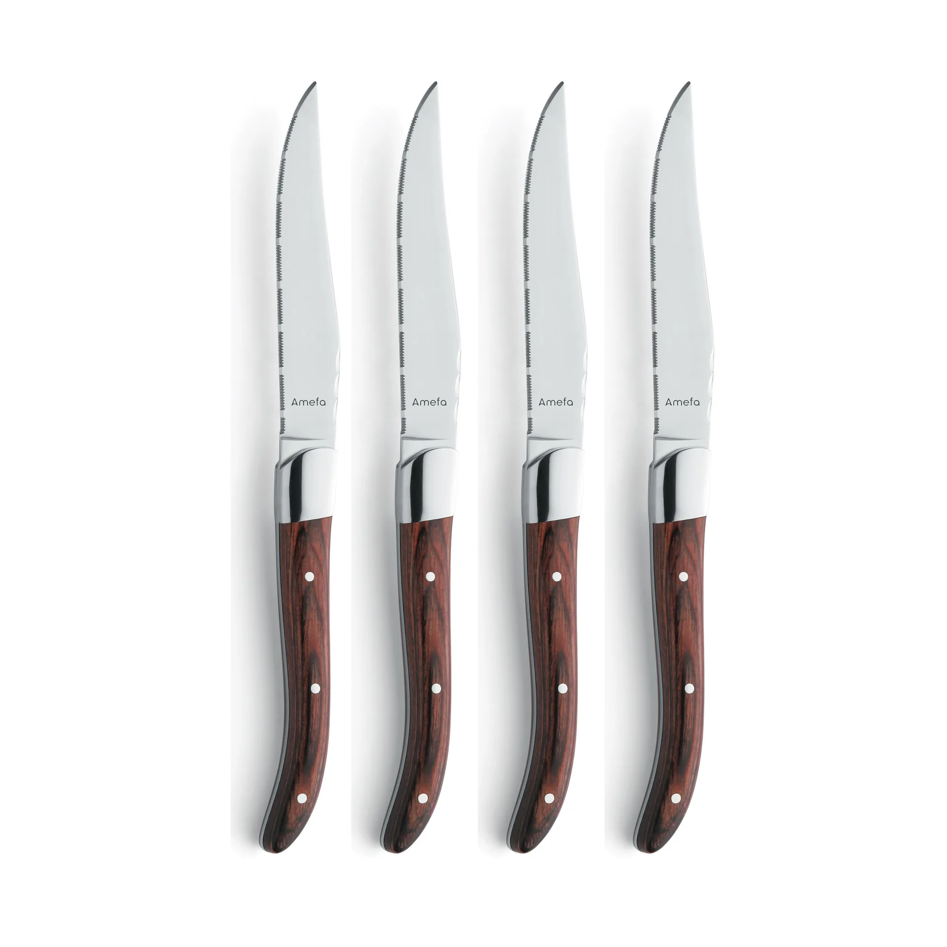 Royal Steak μαχαίρια γκριλ, σετ 4 τεμαχίων, Brown σε ξύλινη συσκευασία Amefa