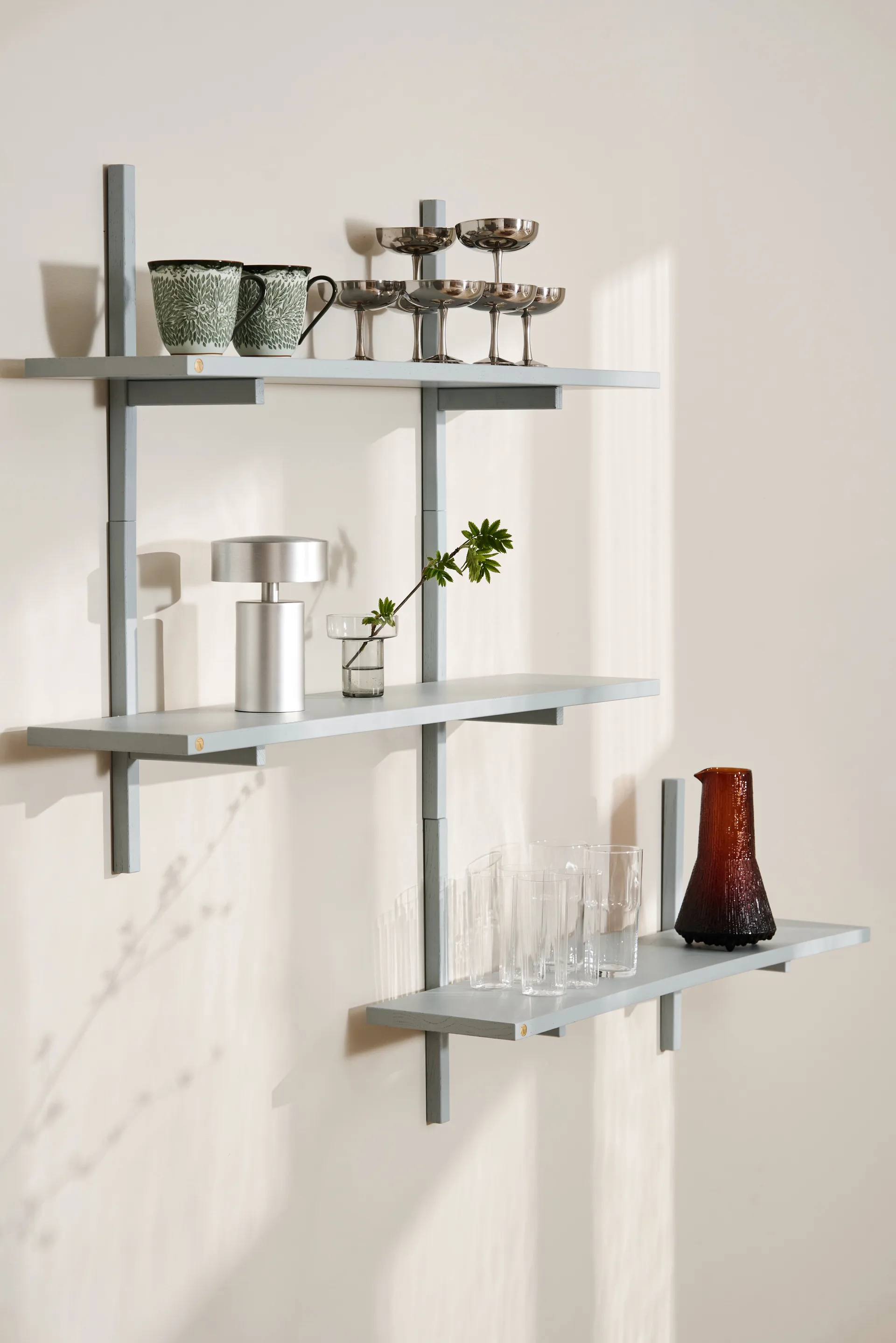 A-Light Shelf ράφι τοίχου Special Edition, Grey blue 90x21x35 cm Andersen Furniture