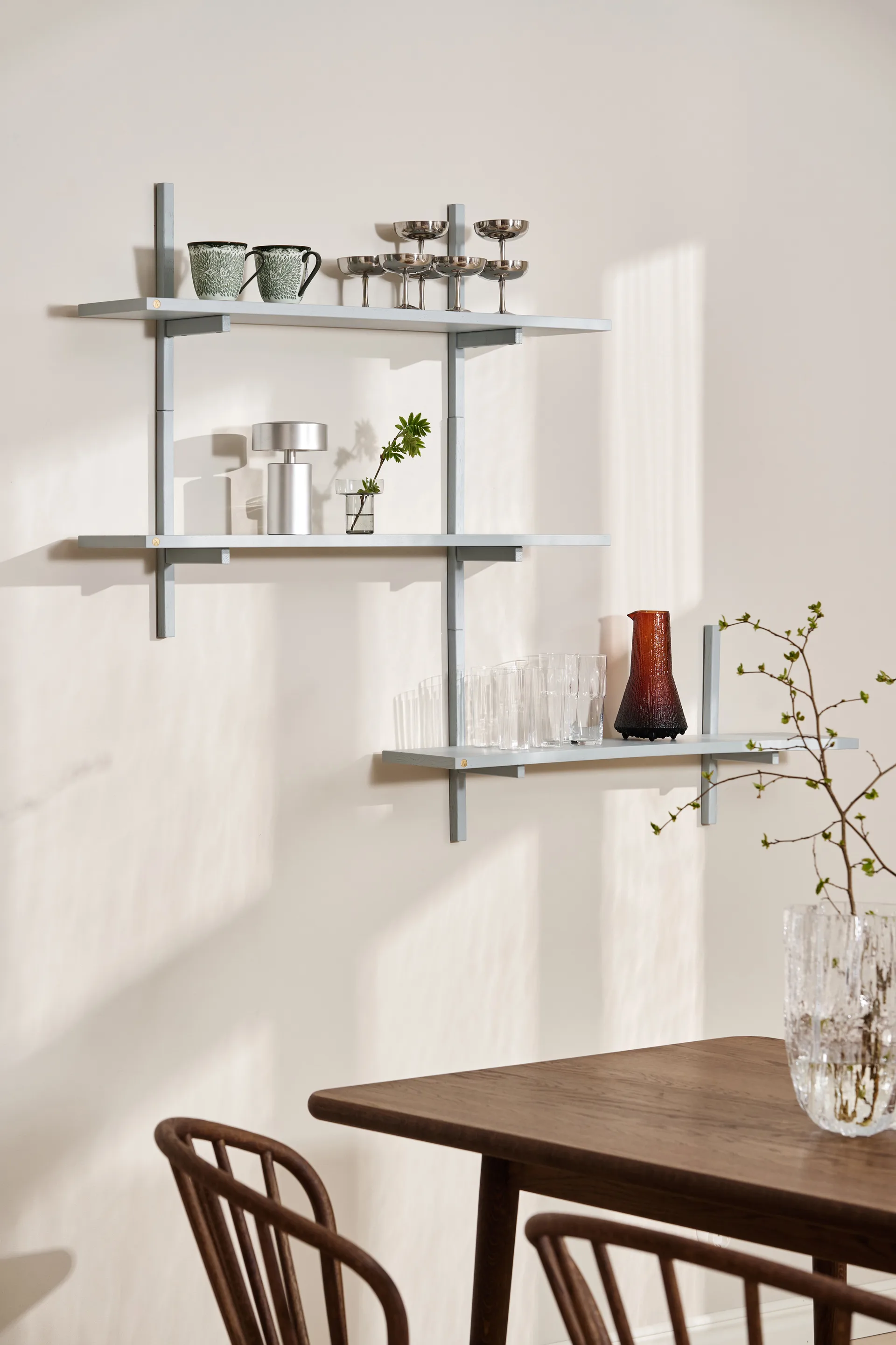 A-Light Shelf ράφι τοίχου Special Edition, Grey blue 90x21x35 cm Andersen Furniture