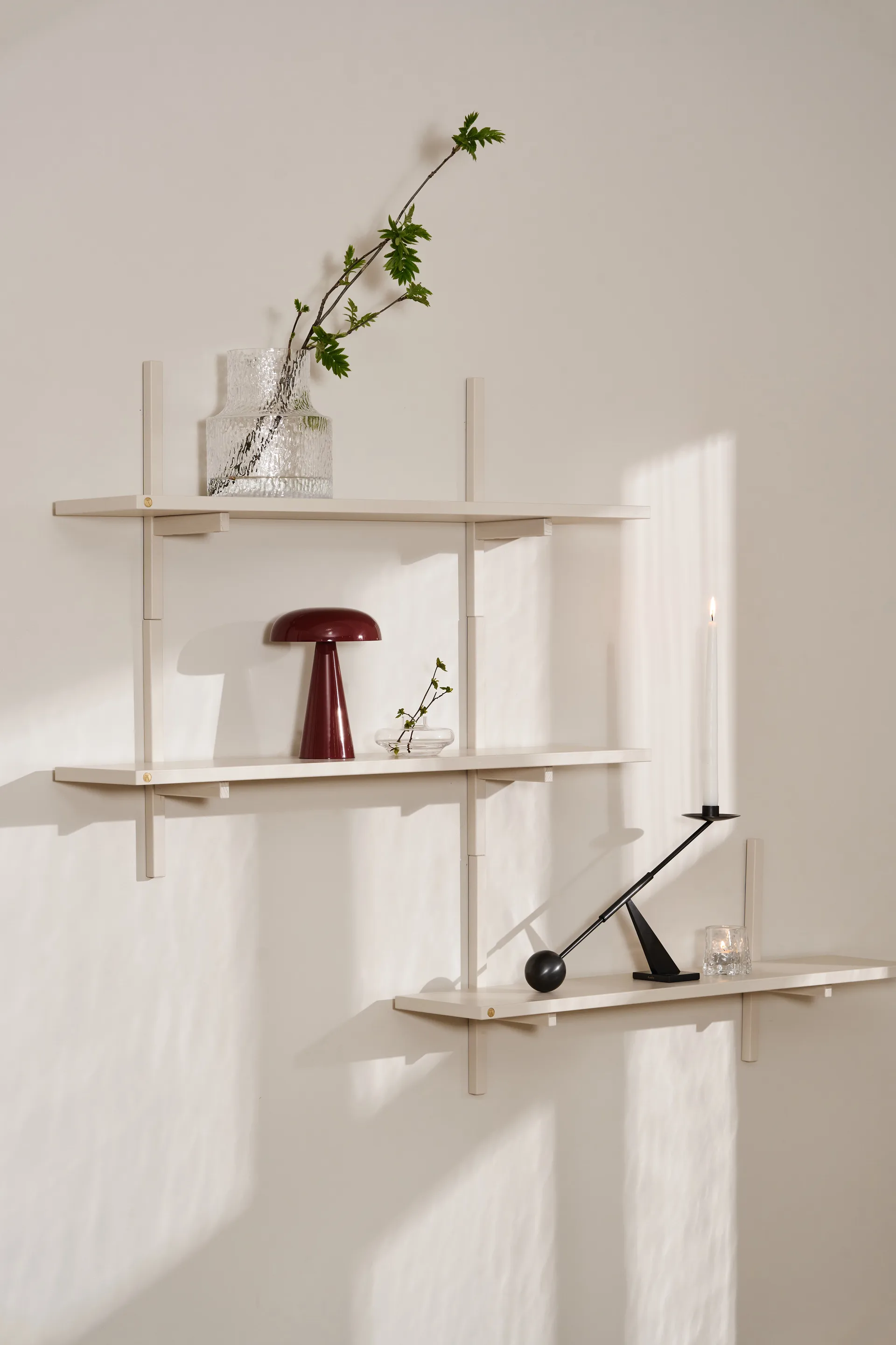 A-Light Shelf ράφι τοίχου Special Edition, Light beige 90x21x35 cm Andersen Furniture