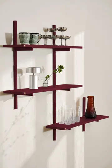 A-Light Shelf ράφι τοίχου Special Edition - Wine red 90x21x35 cm - Andersen Furniture