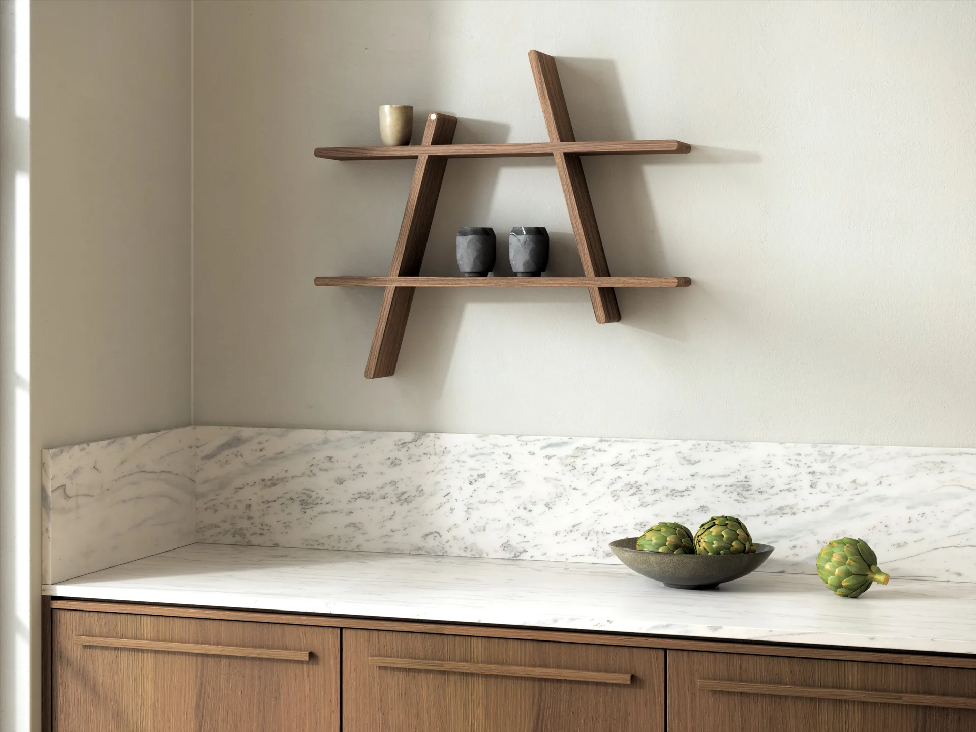 A-Shelf ράφι τοίχου Large 78x12x67 εκ, Ash Andersen Furniture