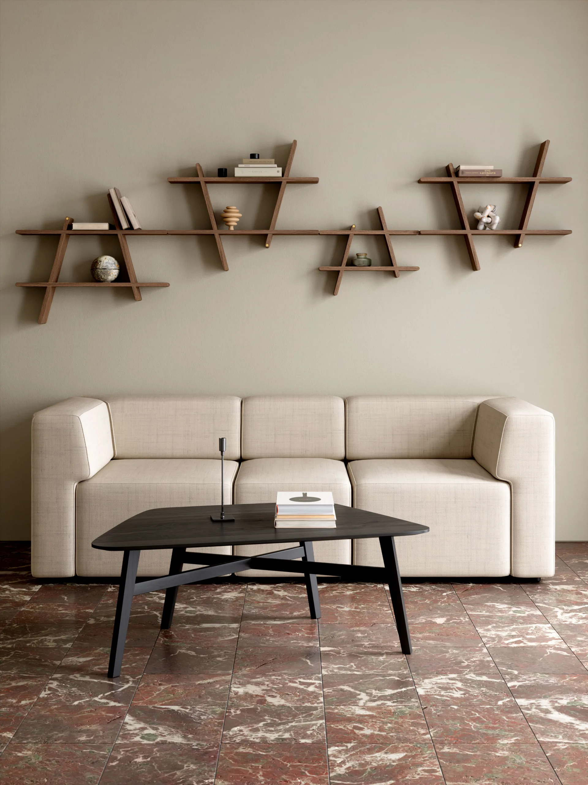 A-Shelf ράφι τοίχου Large 78x12x67 εκ, Ash Andersen Furniture