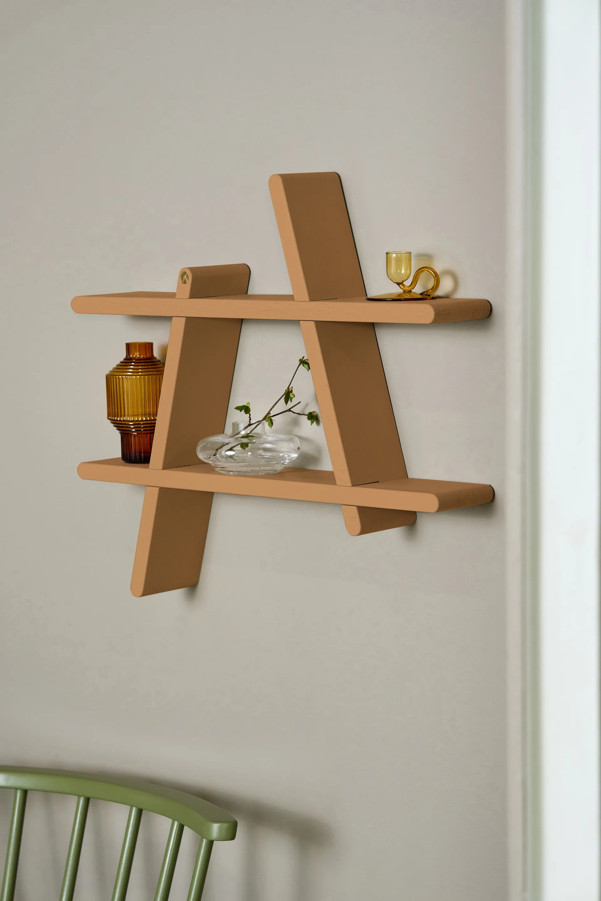 A-Shelf ράφι τοίχου Special Edition, Brown beige L 78x12x67 cm Andersen Furniture
