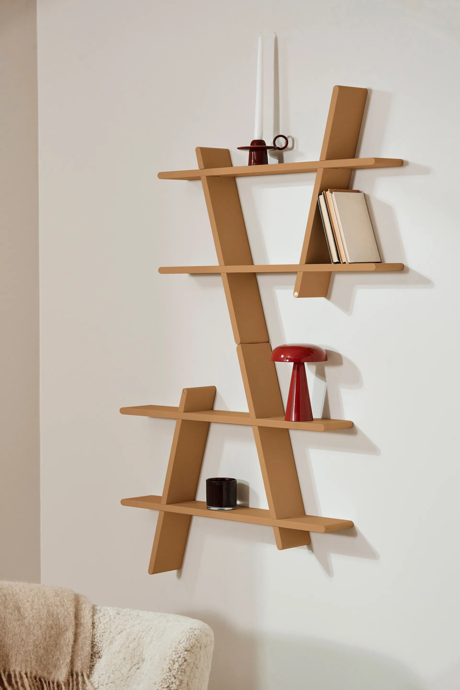 A-Shelf ράφι τοίχου Special Edition, Brown beige M 52x9x46 cm Andersen Furniture