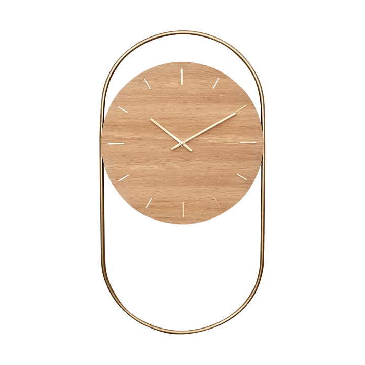 A-Wall ρολόι τοίχου 41x76 εκ - Oak-brass - Andersen Furniture