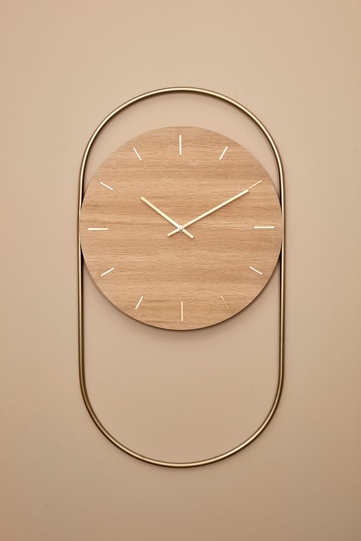 A-Wall ρολόι τοίχου 41x76 εκ - Oak-brass - Andersen Furniture