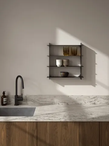 Division ράφι τοίχου - Black steel, 45x45x10 cm - Andersen Furniture