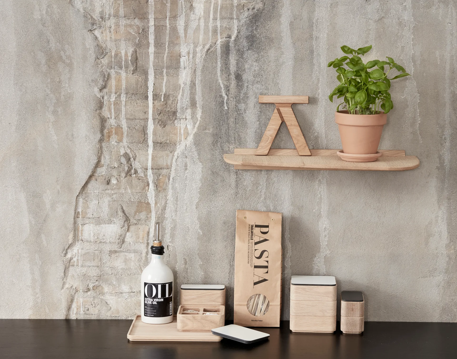 Shelf 1 ράφι τοίχου 40 εκ, Oak Andersen Furniture