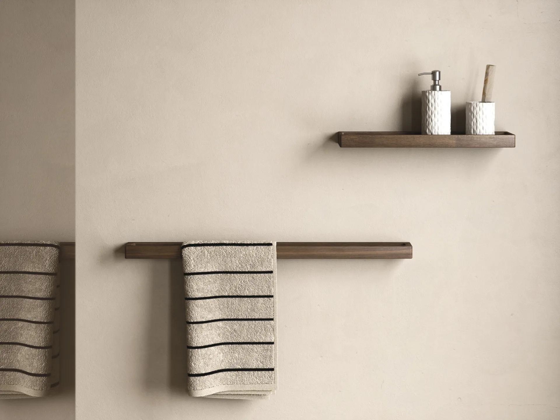 Shelf 11 ράφι τοίχου 44 εκ, Dark Stain Matt Lacquer Ash Andersen Furniture