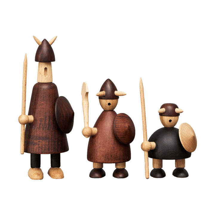 The vikings of Denmark ξύλινη φιγούρα 3 τεμάχια - Stained beech - Andersen Furniture