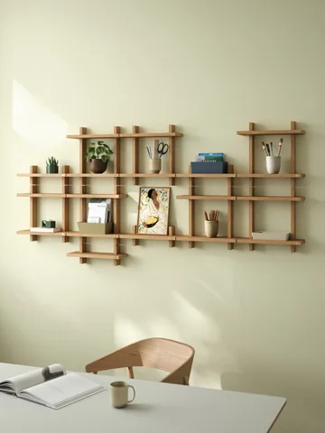 Treat επιτοίχιο ράφι μονό - Oiled Nature Oak, 34x12x11,2 cm - Andersen Furniture