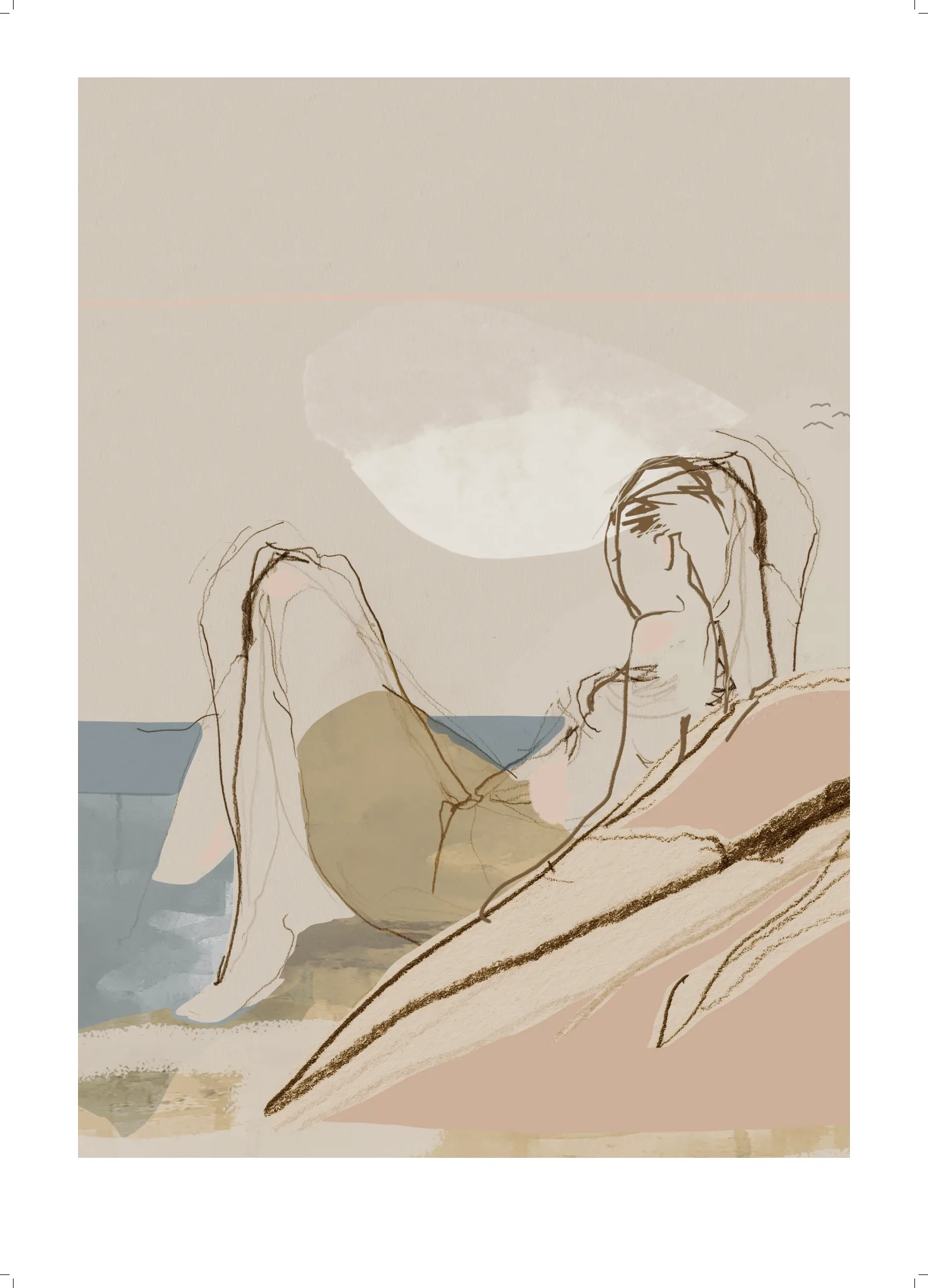 Αφίσα By the ocean poster, 50x70 cm Anna Bülow