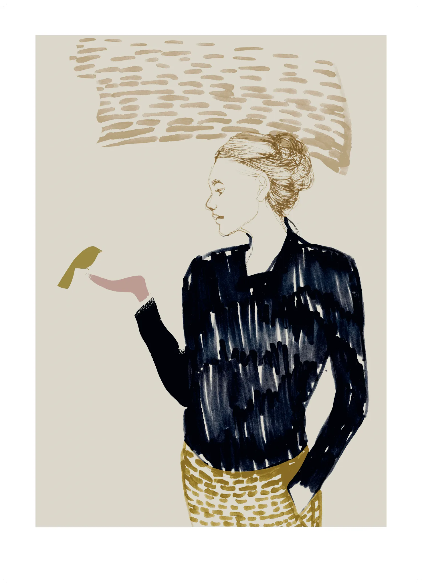 Αφίσα Hello, 50x70 cm Anna Bülow