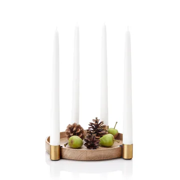 κηροπήγιο advent Luna - δρυς-ορείχαλκος - Applicata
