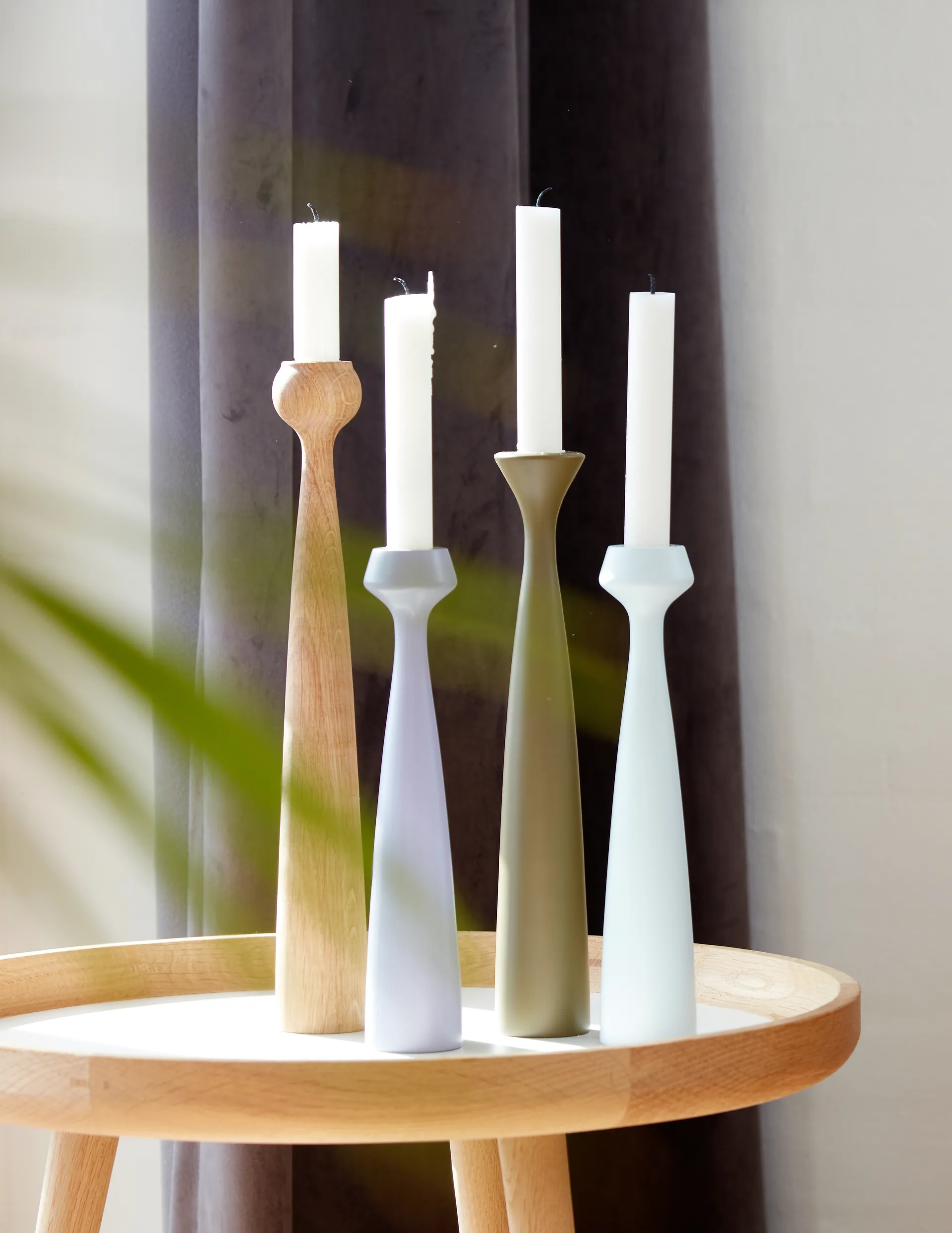 Blossom Tulip κηροπήγιο 33.5 cm, Oiled oak Applicata