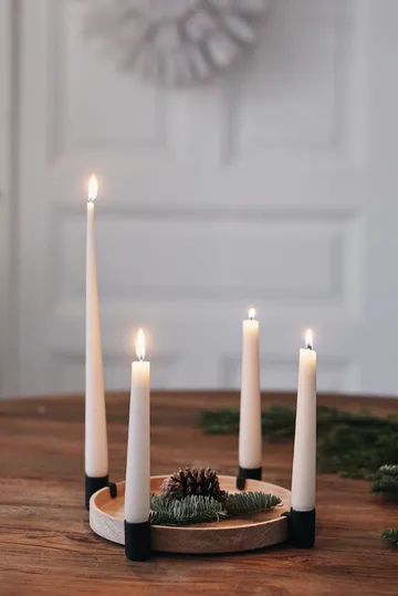 Luna advent κηροπήγιο Ø27 cm - Δρυς - ατσάλι - Applicata