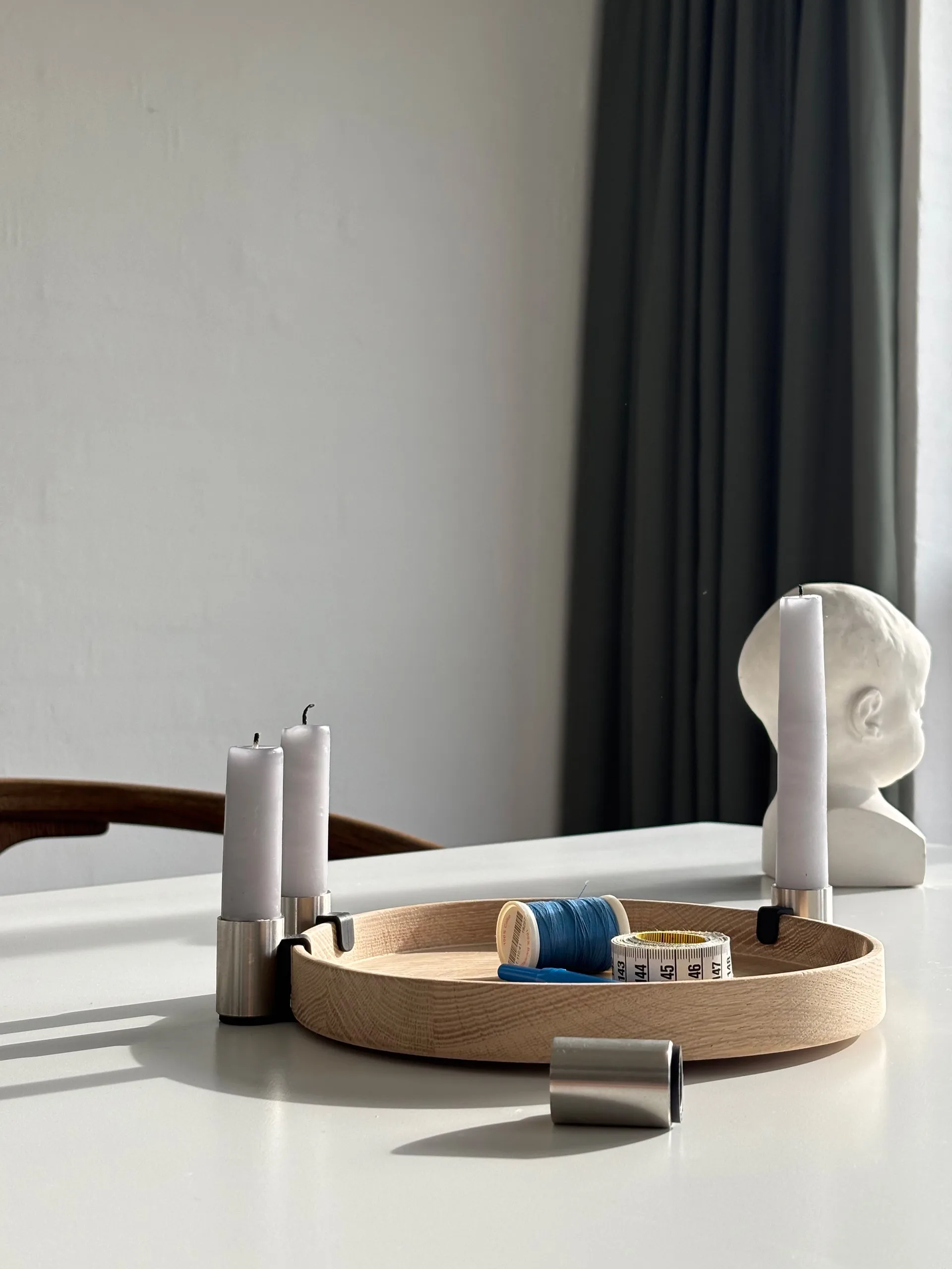 Luna advent κηροπήγιο Ø27 cm, Δρυς - ατσάλι Applicata