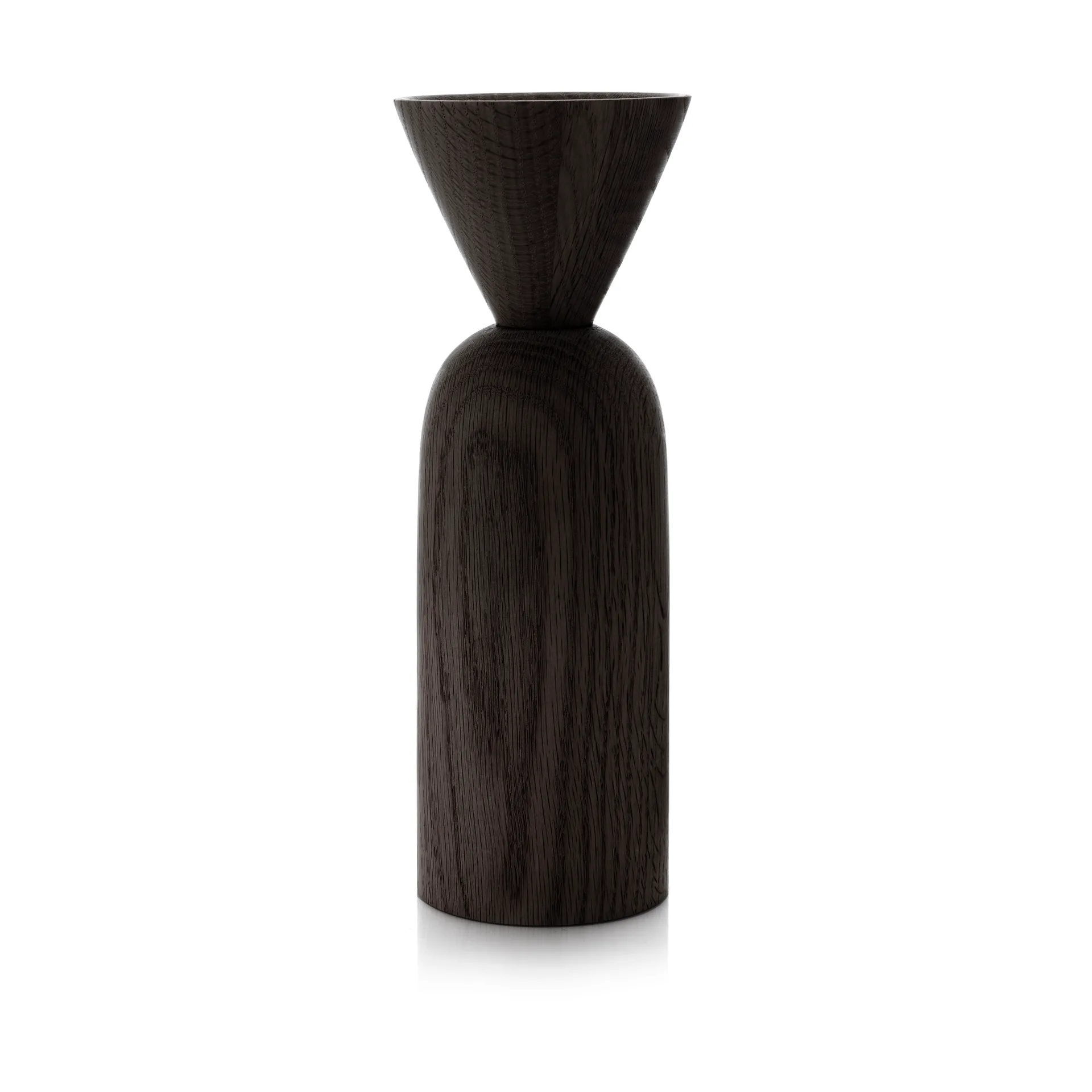 Βάζο Shape cone , Μαύρη βερνικωμένη δρυς Applicata