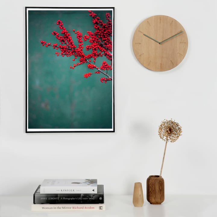 Watch:Out wall clock δρυς, δρυς-ατσάλι Applicata