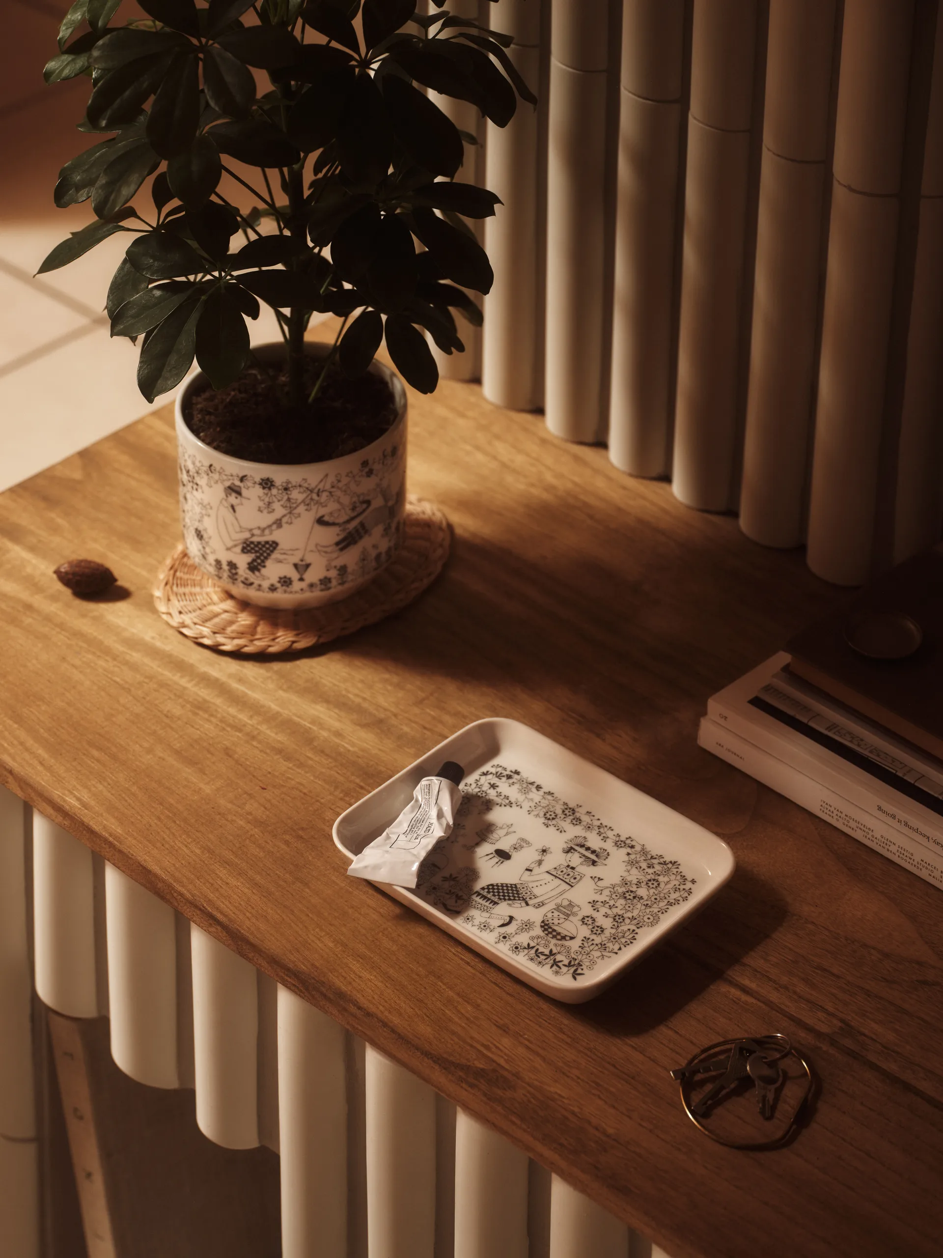 Emilia γλάστρα Ø14 εκ., Μαύρο-λευκό Arabia