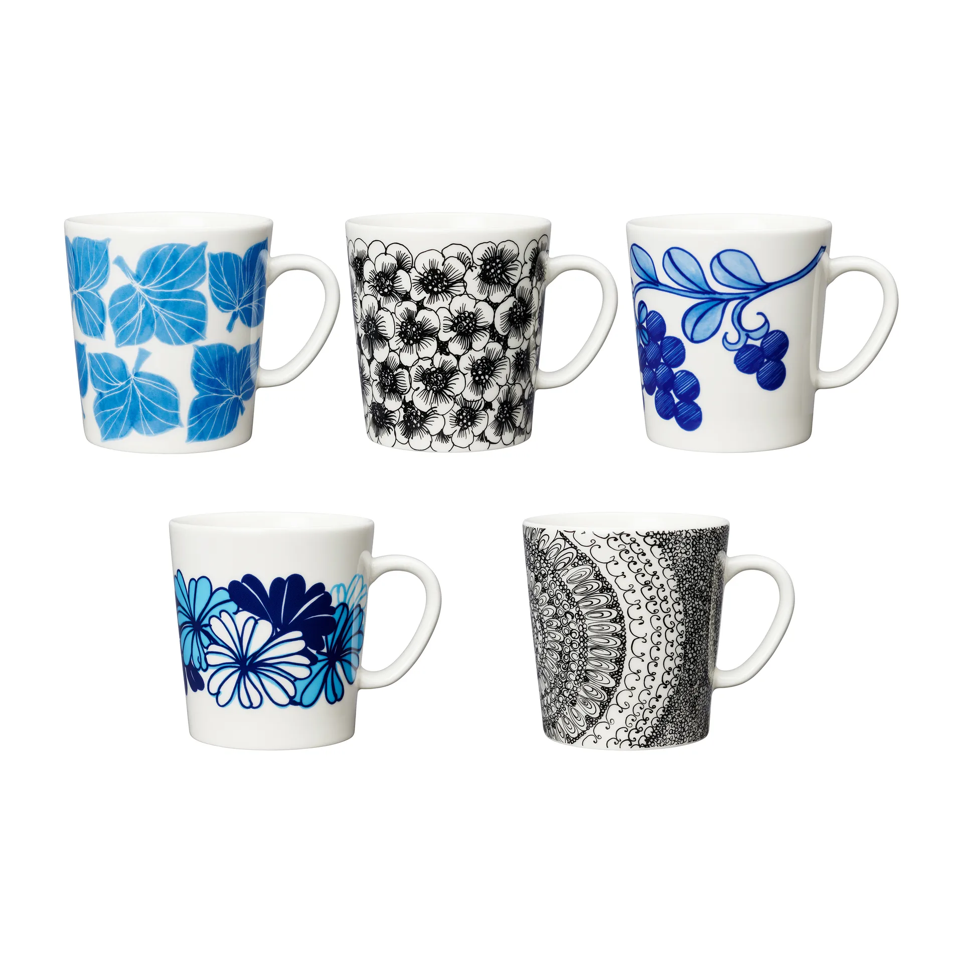 Esteri Tomula Arabia mix σετ κούπες 30 cl 5 τεμάχια , Μπλε-μαύρο Arabia