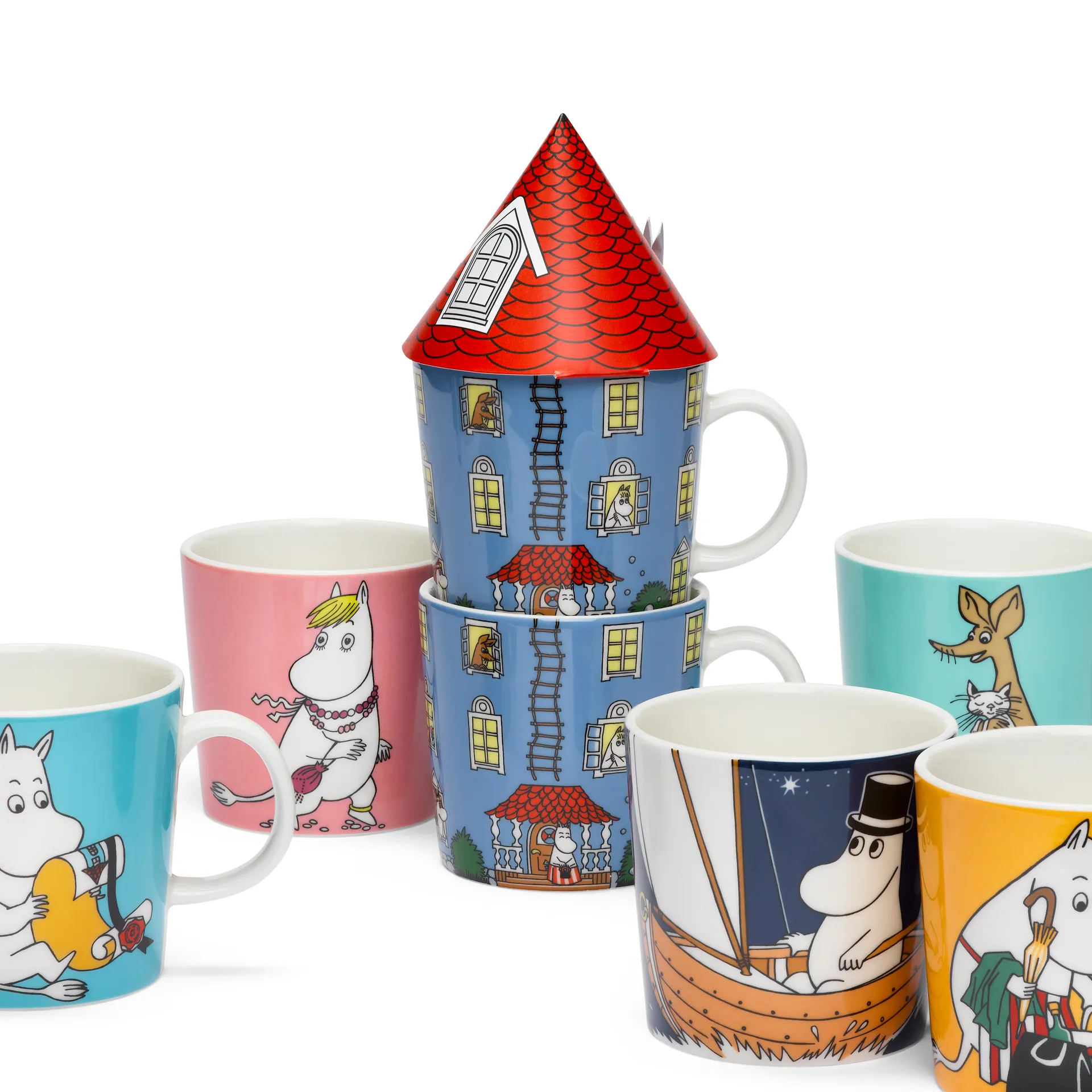 Jubileumsmugg Mumin 70 år 6-pack,  Arabia