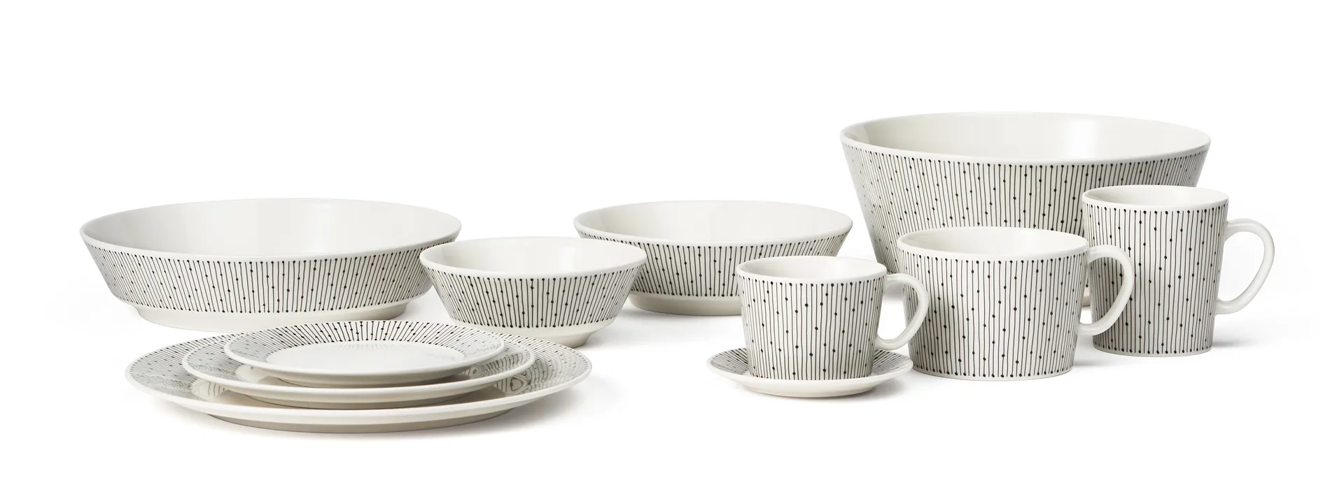 Mainio Sarastus βαθύ πιάτο Ø 23 cm, Μαύρο-λευκό Arabia