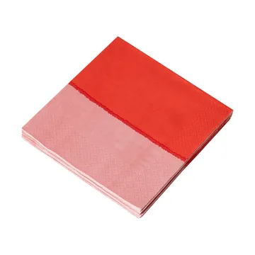 Vuokko χαρτοπετσέτα 33x33 cm 20-pack - Ροζ-κόκκινο - Arabia
