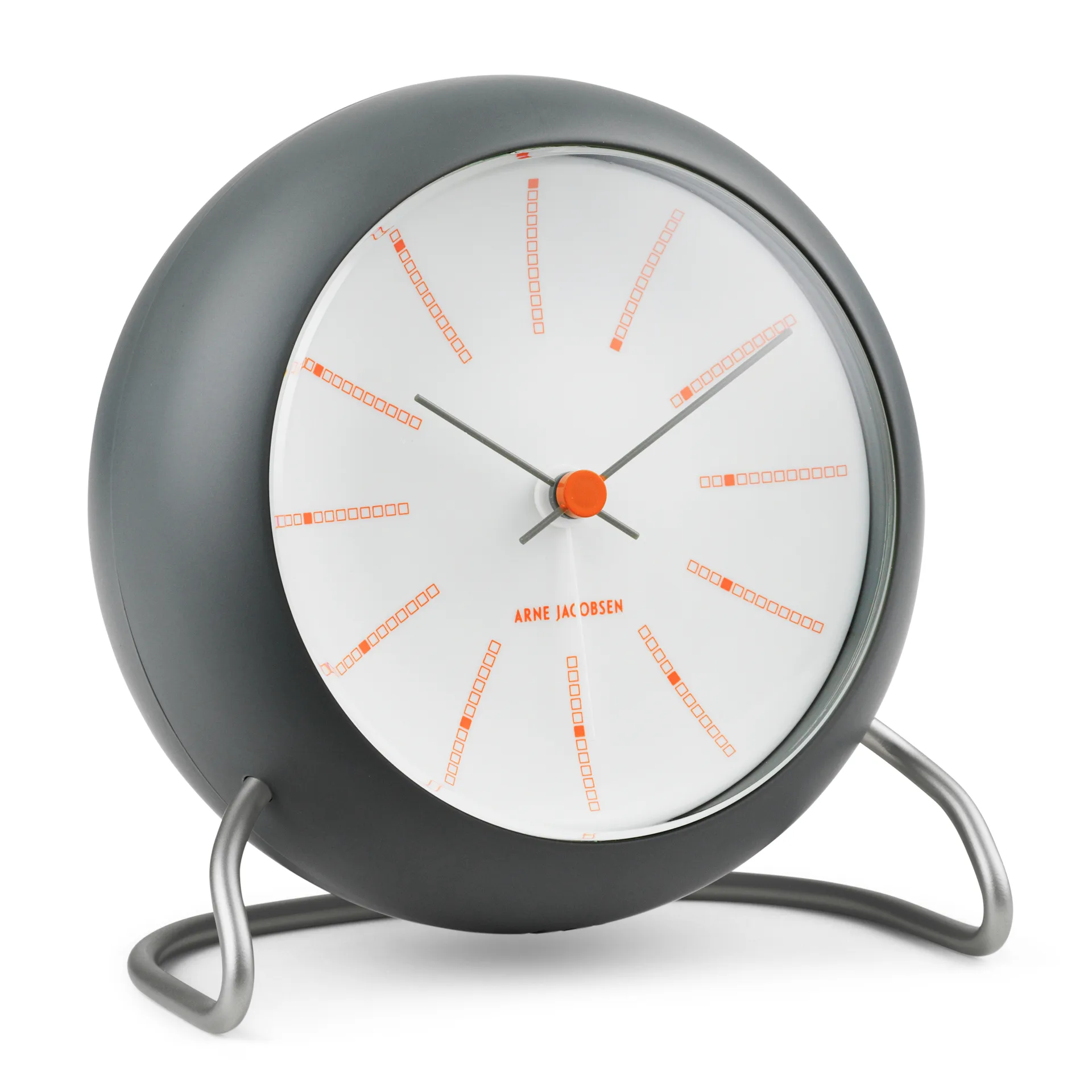 AJ Bankers επιτραπέζιο ρολόι Ø11 cm, Σκούρο γκρι Arne Jacobsen Clocks